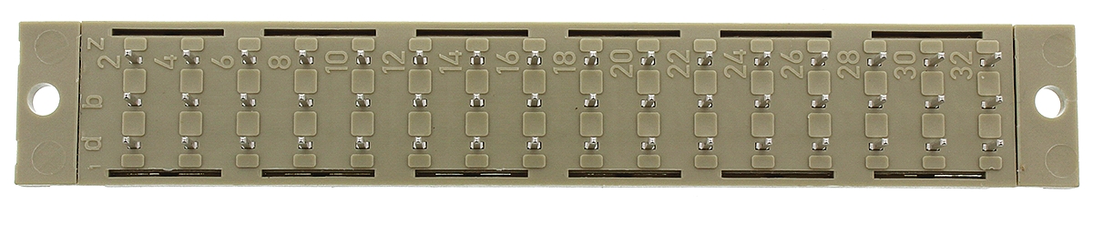 ERNI DIN 41612 48 Way 5.08mm Pitch, Type F Class C2, 3 Row, Straight DIN 41612 Connector, Socket