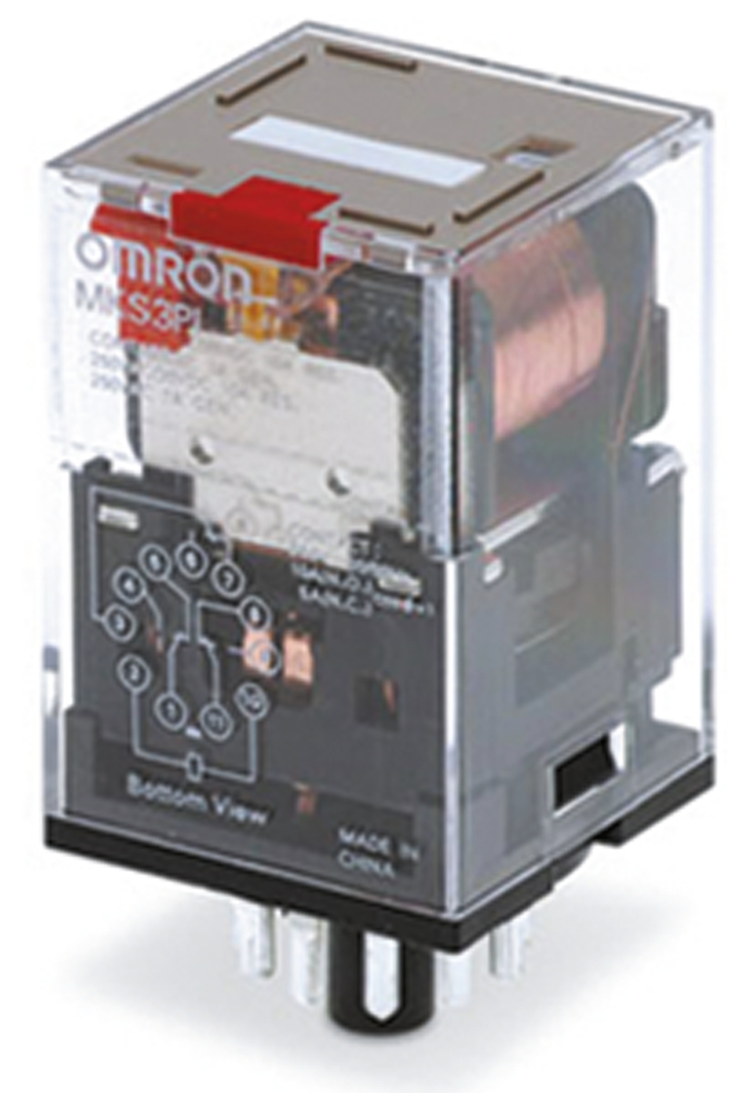 Omron Plug In Power Relay, 48V dc Coil, 10A Switching Current, DPDT