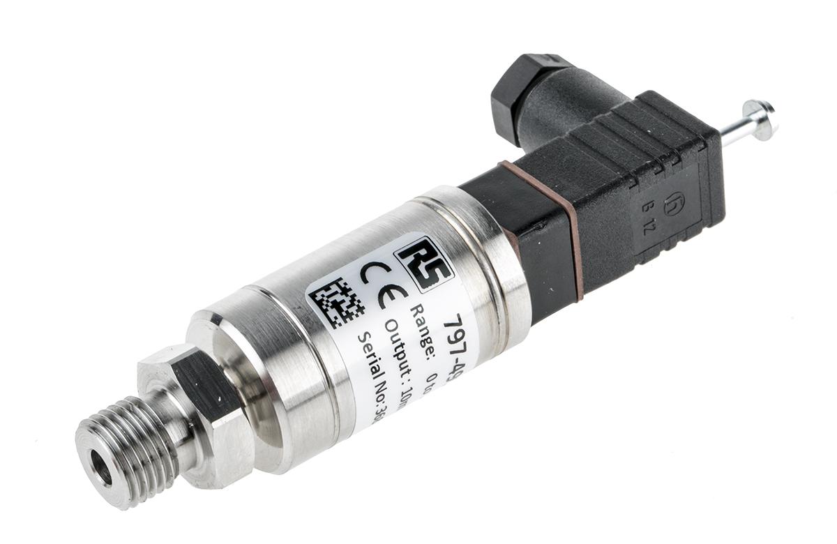 RS PRO Pressure Sensor, 0bar Min, 100bar Max, Voltage Output, Relative Reading