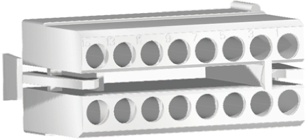 TE Connectivity, Commercial MATE-N-LOK Male Connector Housing, 4.95mm Pitch, 16 Way, 2 Row
