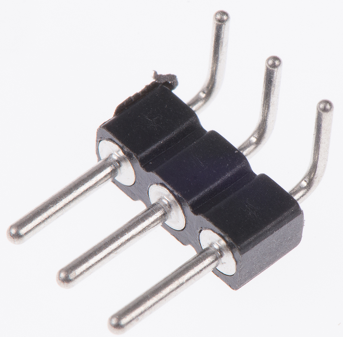 Preci-Dip 800 Series Right Angle Through Hole Pin Header, 3 Contact(s), 2.54 mm Pitch, 1 Row, Unshrouded