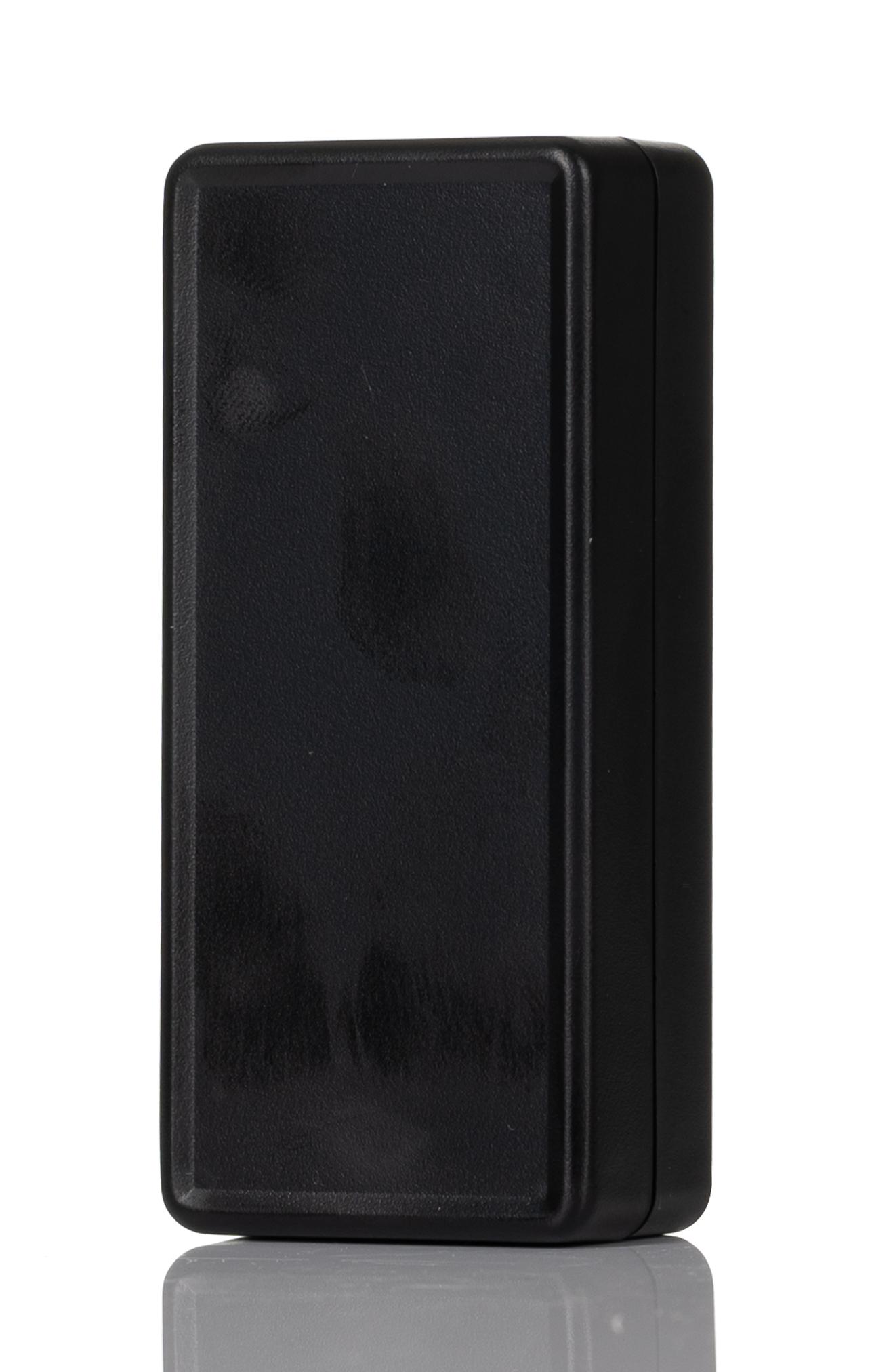 Hammond 1551 Series Black ABS Enclosure, IP54, Black Lid, 65 x 30 x 15.5mm