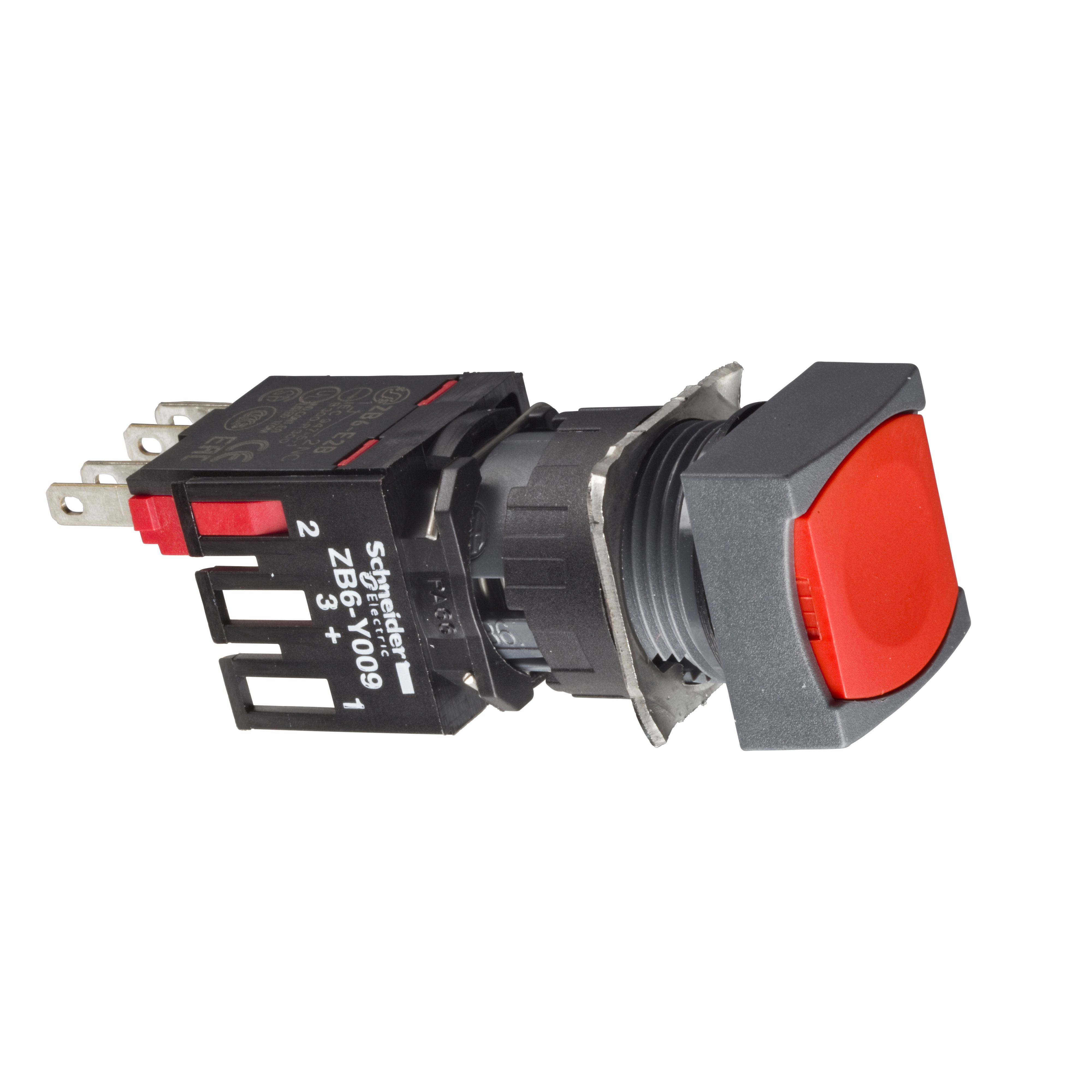 Schneider Electric Harmony Series Push Button, Slow Brake, Panel Mount, 16mm Cutout, SPDT, 250V, IP65