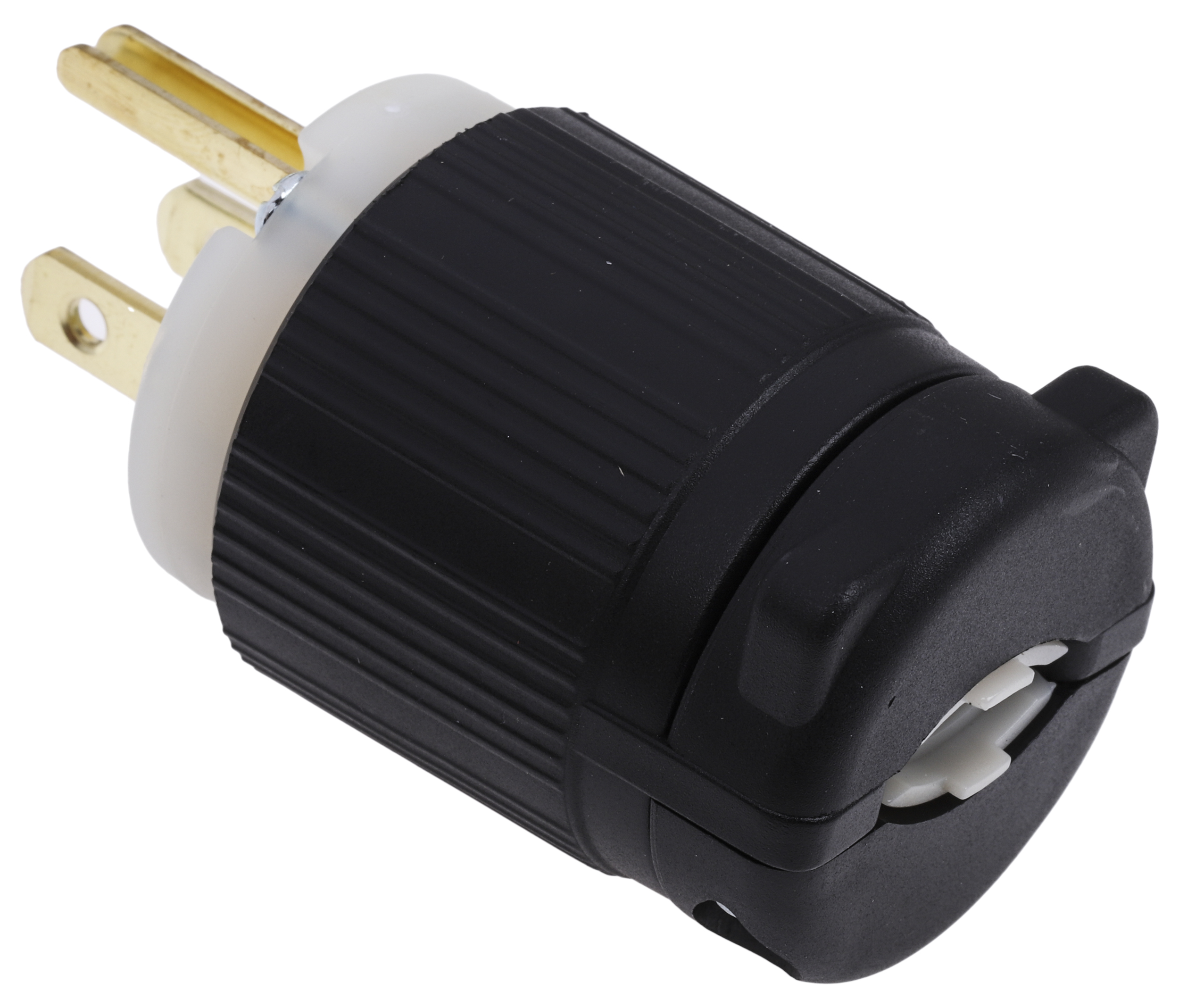 RS PRO USA Mains Plug, 15A Black, Cable Mount Nylon Cage Clamp, 125 V