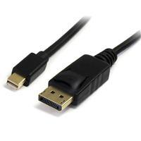 StarTech.com Male Mini DisplayPort to Male DisplayPort, PVC  Cable, 4K @ 60 Hz, 2m