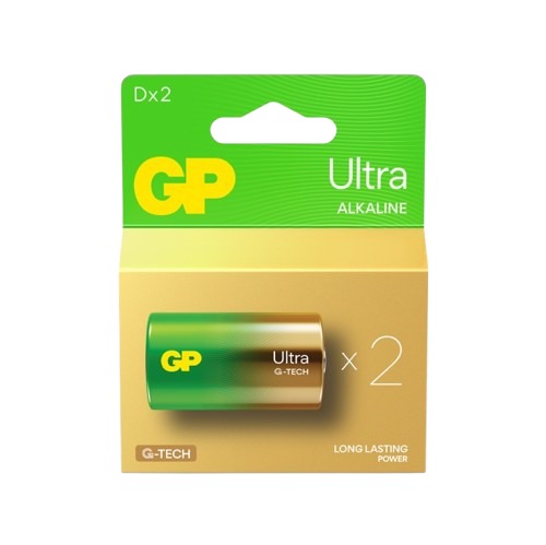 Gp Batteries GP Batteries Ultra Alkaline 1.5V Alkaline Manganese Dioxide D Batteries