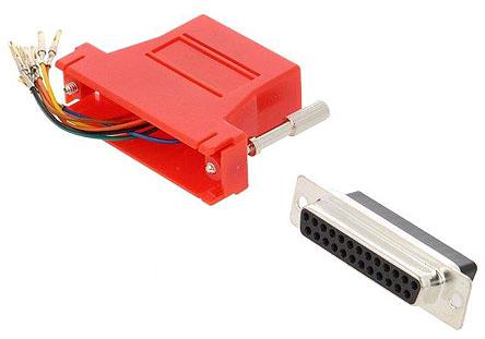MH Connectors D-sub Adapter Male 25 Way D-Sub to Female RJ45