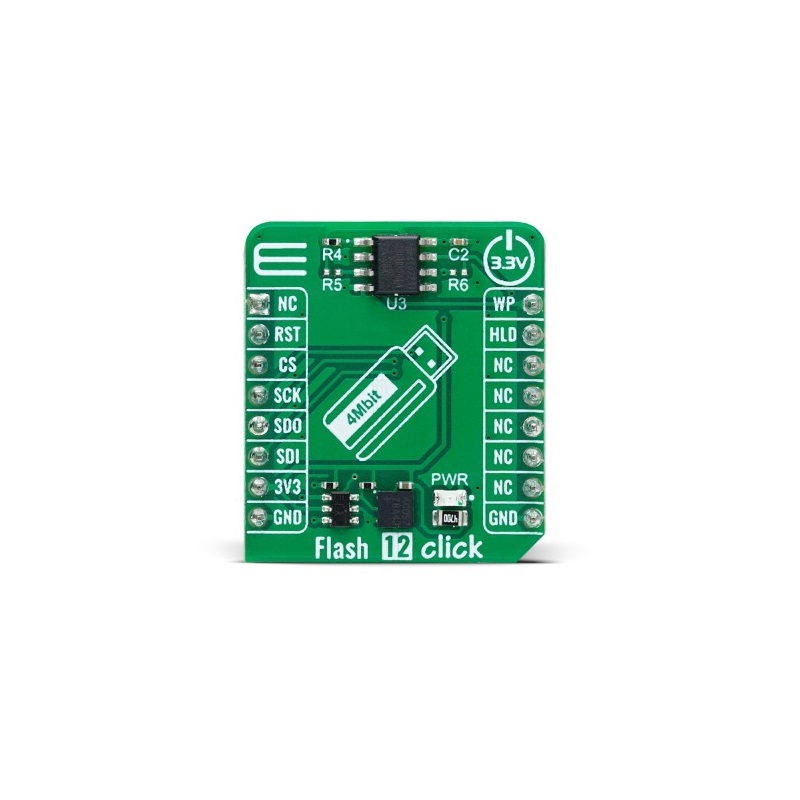 MikroElektronika MIKROE-6036, Add-On Board Flash Flash Memory Board for AT25EU0041A for MikroBUS Socket