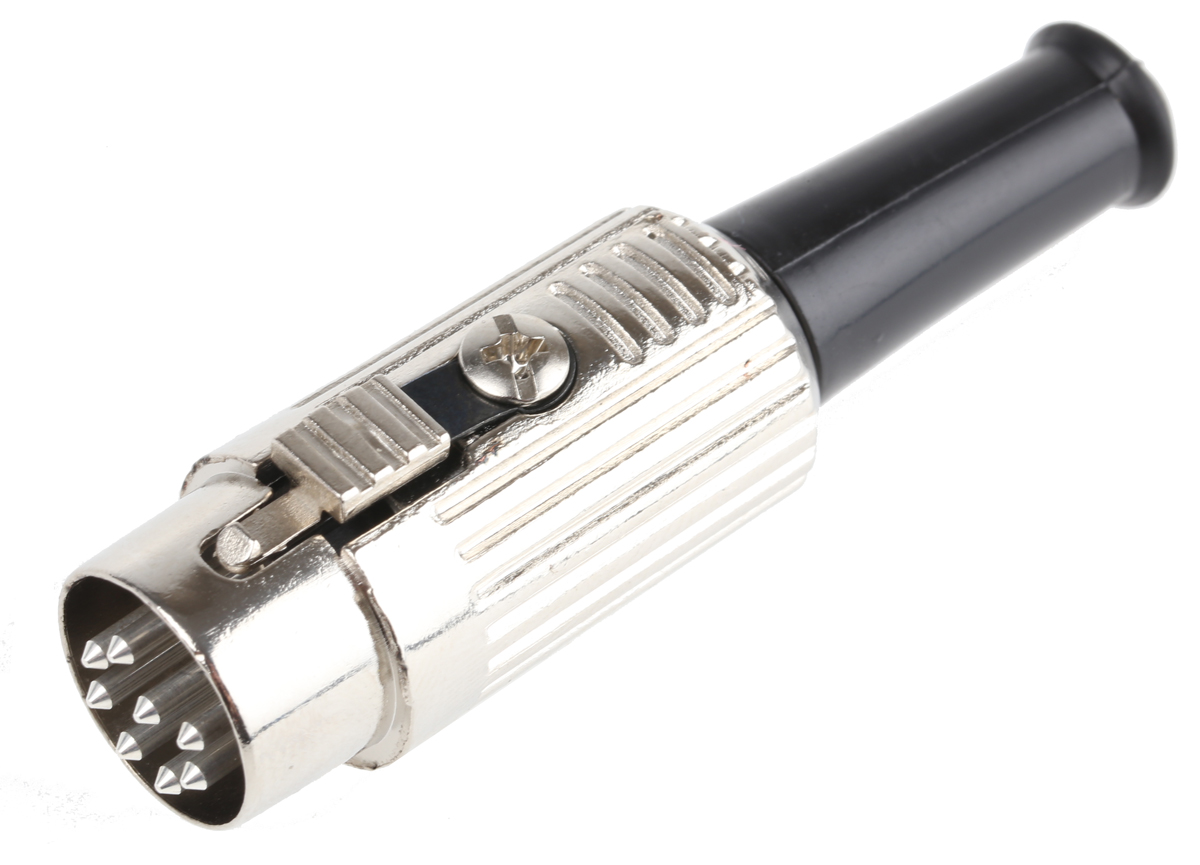 RS PRO 8 Pole Din Plug, 1A, 100 V ac, Push Lock, Male, Cable Mount
