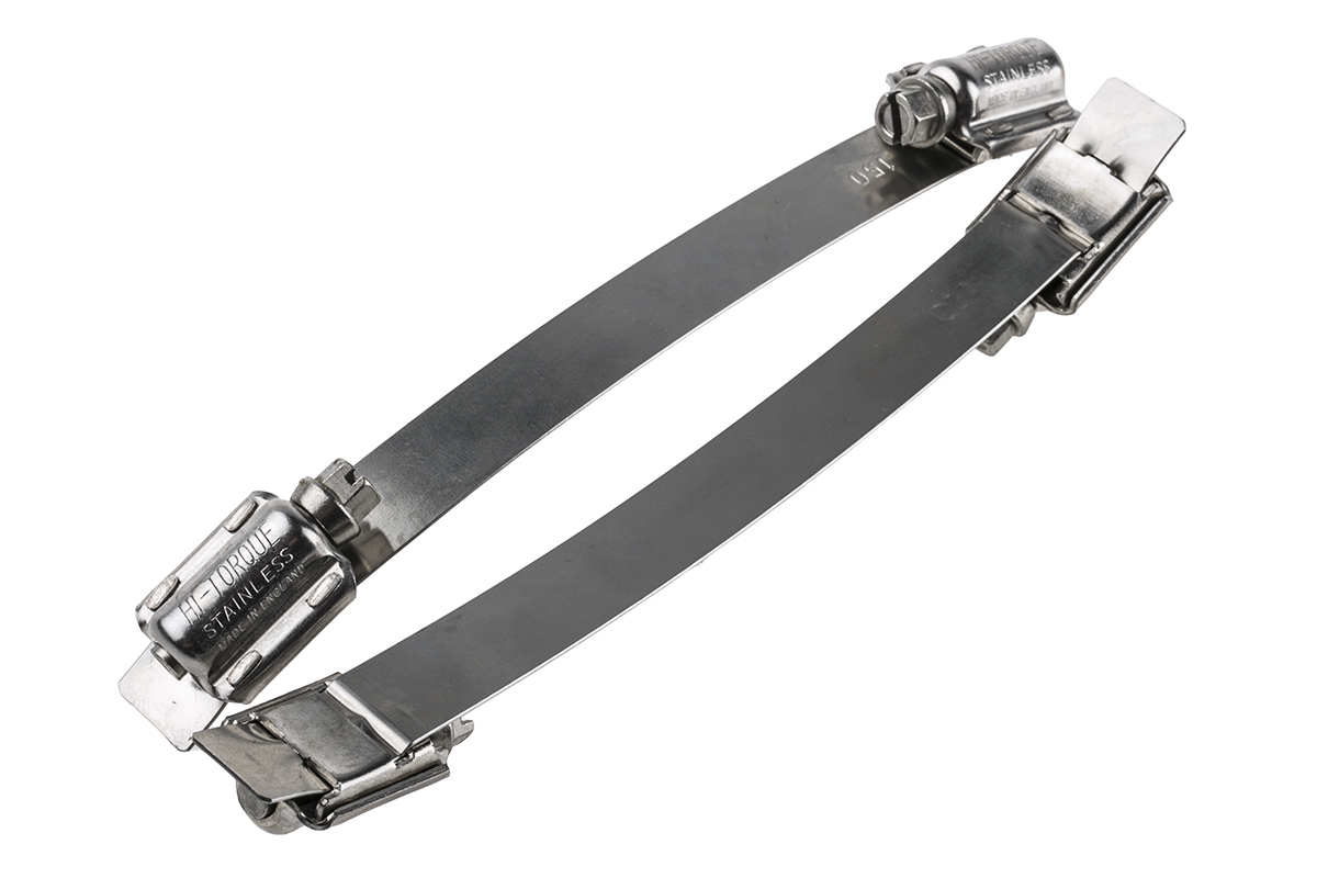 JCS Hi-Torque 5 Piece Stainless Steel Hose Clip Kit, 20 → 27mm and 470 → 500mm Inside Diameter