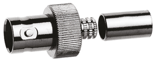 Telegartner, Jack Cable Mount BNC Connector, 75Ω, Clamp, Crimp Termination, Straight Body