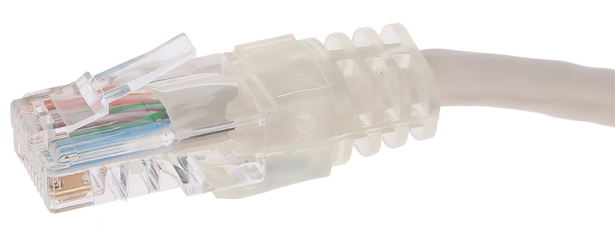Decelect, 3m Cat5, Grey RJ45 to Male RJ45 Male, U/UTP Unshielded, Terminated
