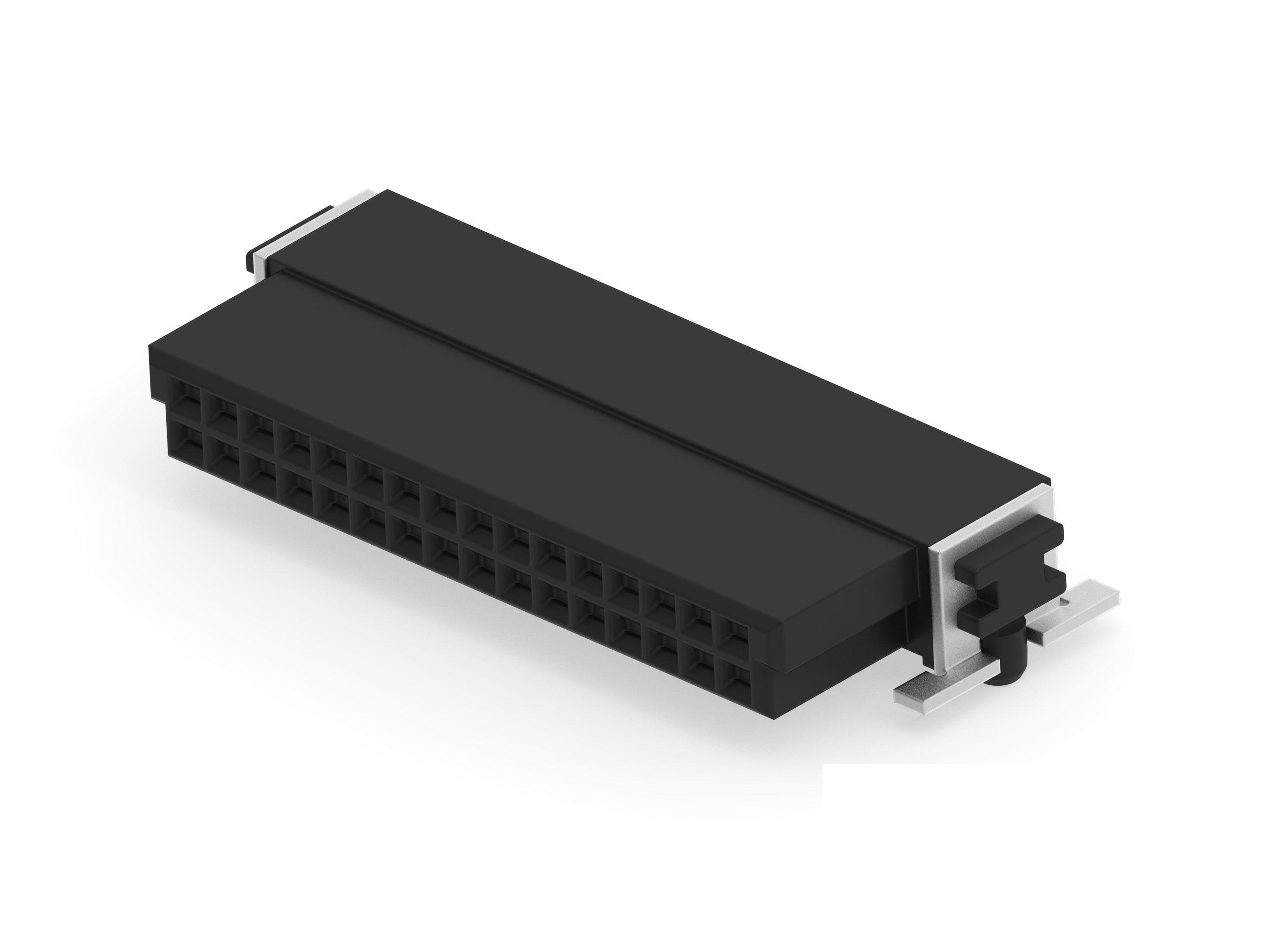 ERNI 354080 Series Vertical Surface PCB Header, 32 Contact(s), 1.27 mm Pitch, 2 Row, Shrouded