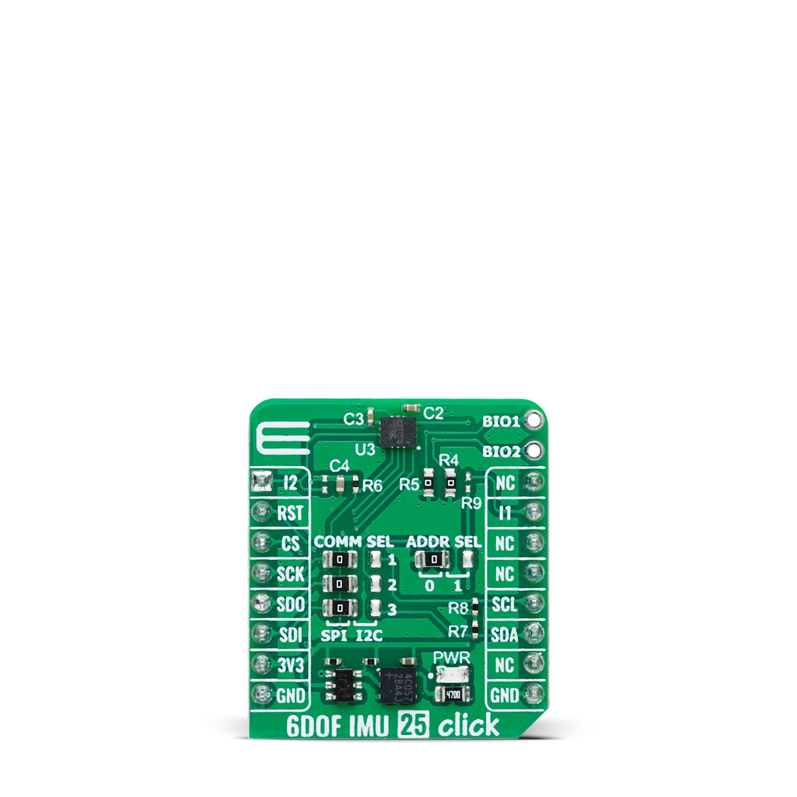 MikroElektronika 6DOF IMU 25 Click Motion Sensor Development Board for ST1VAFE6AX MikroBus