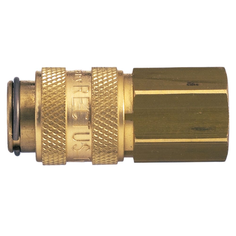 Legris Nickel Plated Brass Female Pneumatic Quick Connect Coupling, 1/8 in Female 16mm Female Thread