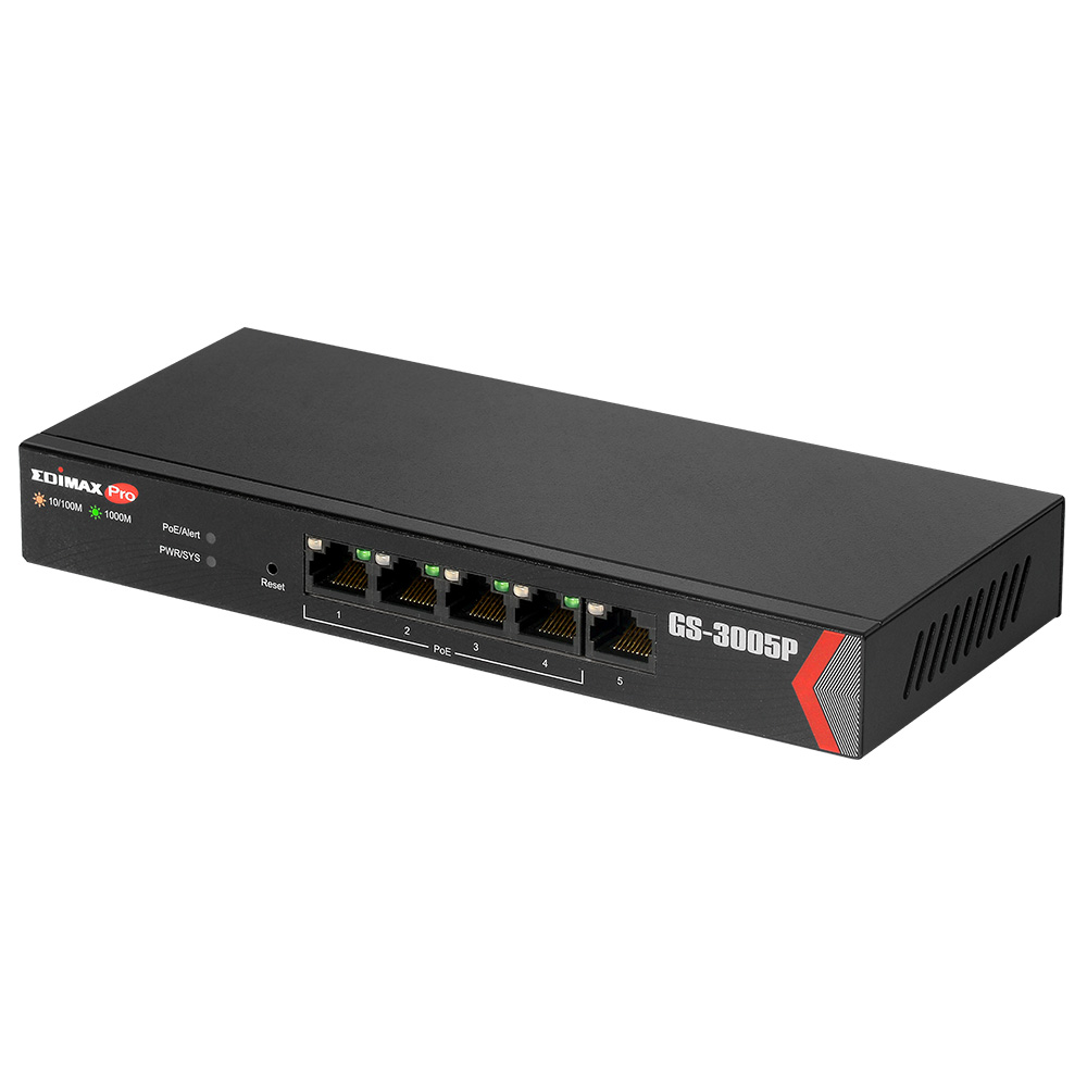 Edimax GS-3005P, Smart 5 Port Gigabit Switch With PoE