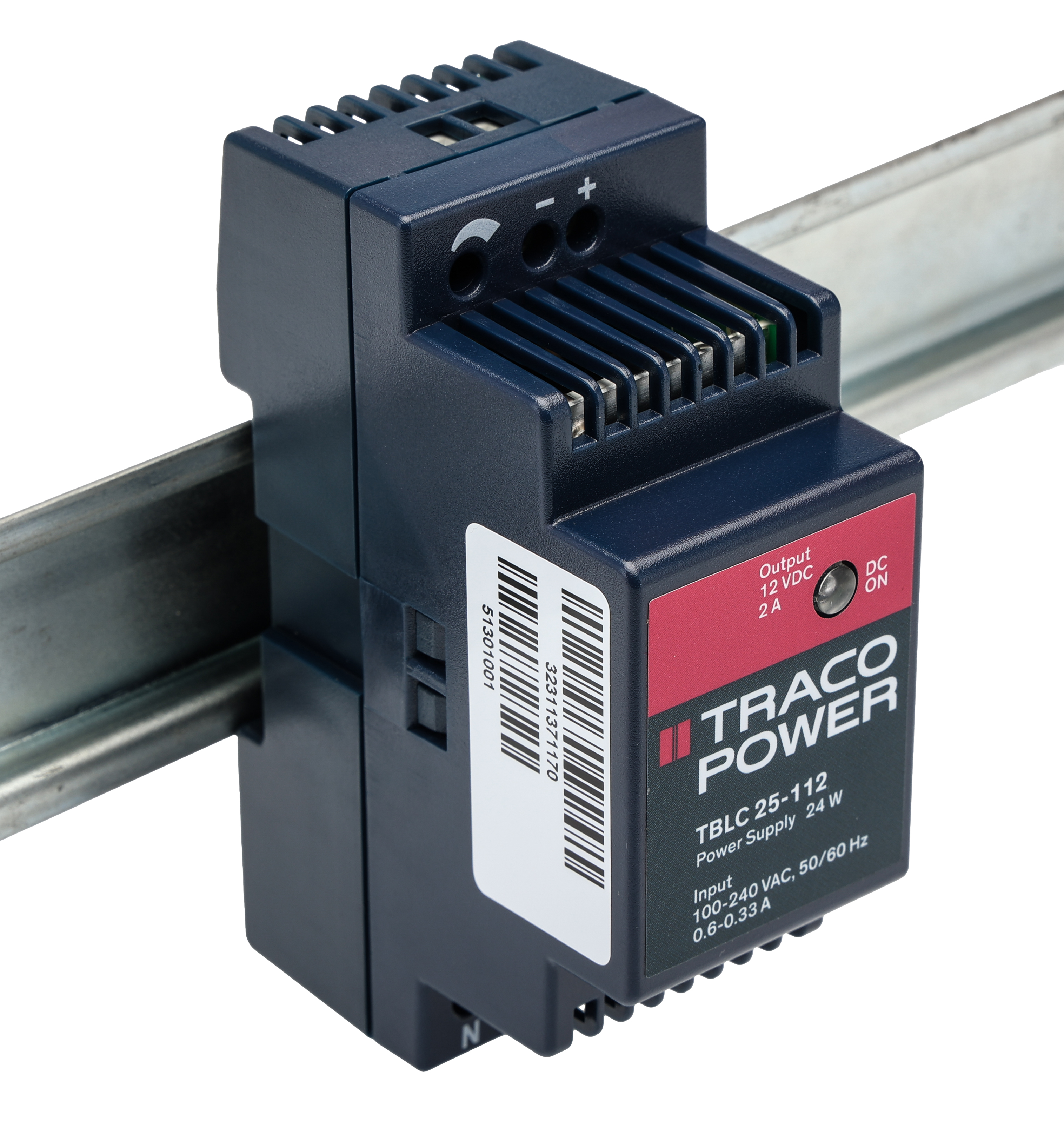 TRACOPOWER TBLC 25 Switched Mode DIN Rail Power Supply, 85 → 264V ac ac Input, 12V dc dc Output, 2A Output, 24W