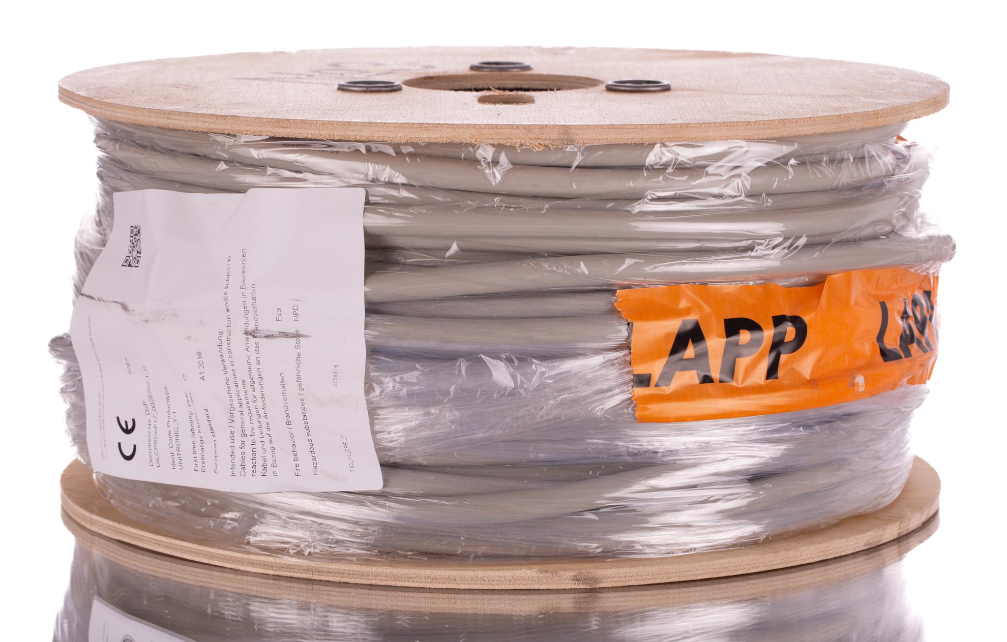 Lapp UNITRONIC LiYY Series Data Cable, 16 Cores, 0.5 mm², Unscreened, 20 AWG, 100m, LiYY Cable