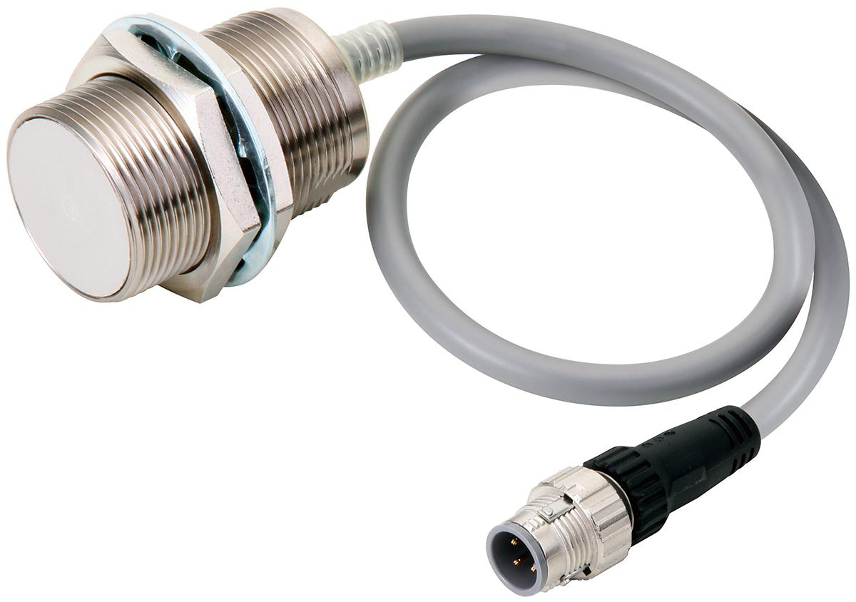 Omron Inductive Threaded Barrel Proximity Sensor, M30, 10 mm Detection, PNP NO, 10 → 30 V dc