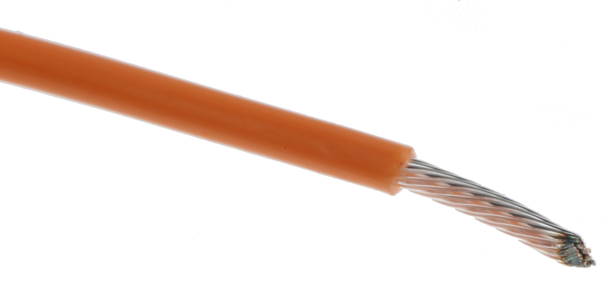 Alpha Wire Hook-up Wire TEFLON Series Orange 0.62 mm² Hook Up Wire, 20 AWG, 19/0.20 mm, 30m, PTFE Insulation, 5856 OR005