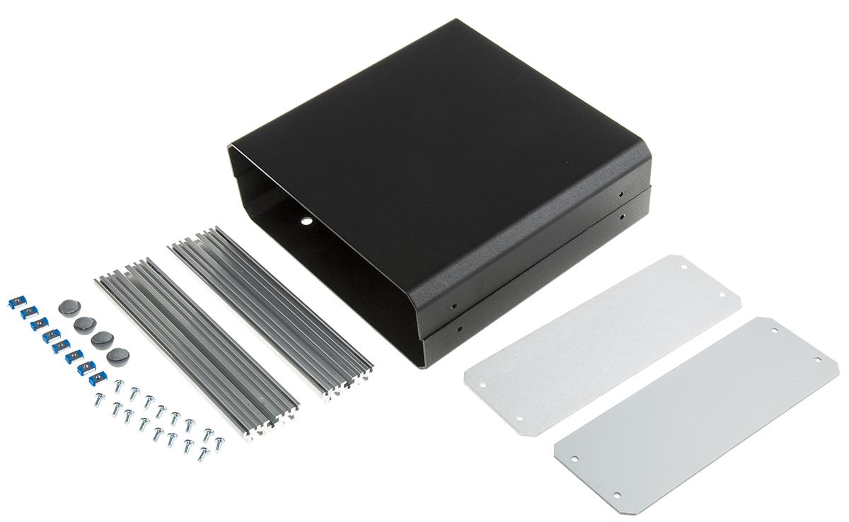 METCASE Unicase Black Aluminium Instrument Case, 185 x 180 x 65mm