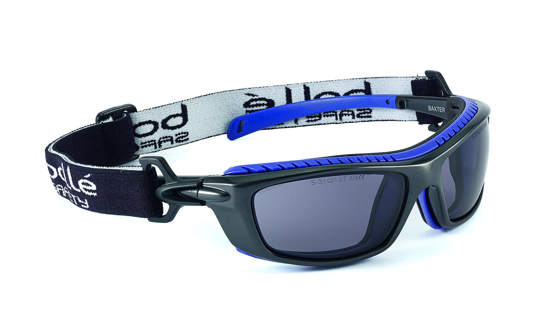 Bolle Safety BAXTER Anti-Mist Safety Glasses, Smoke PC Lens