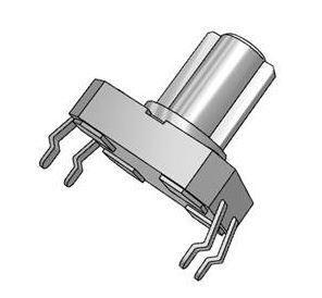 C & K IP40 Black Button Tactile Switch, SPST 50 mA 7 (Dia.)mm Through Hole