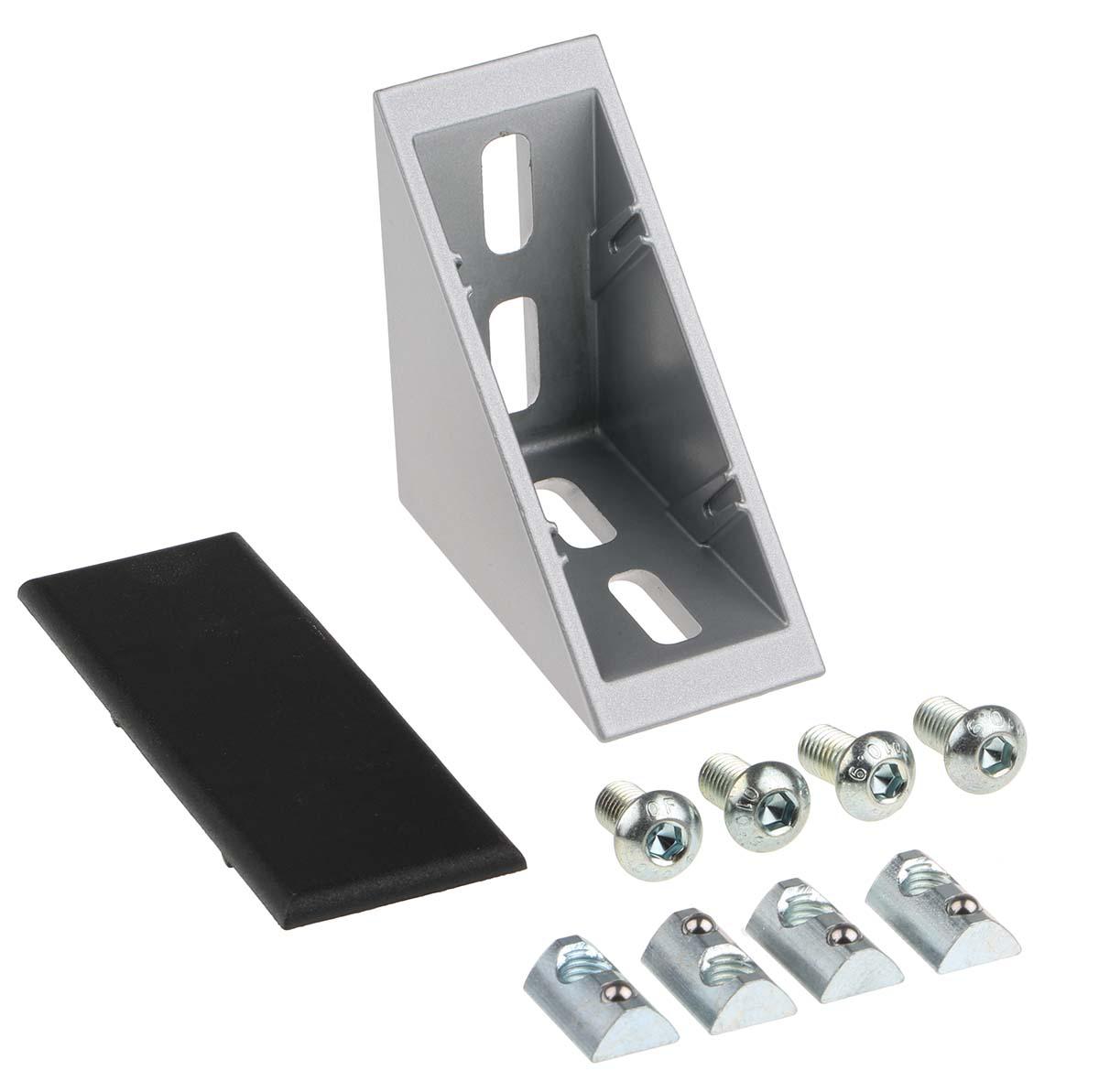 RS PRO Angle Bracket, Connecting Component, Strut Profile 40 mm, Groove Size 8mm