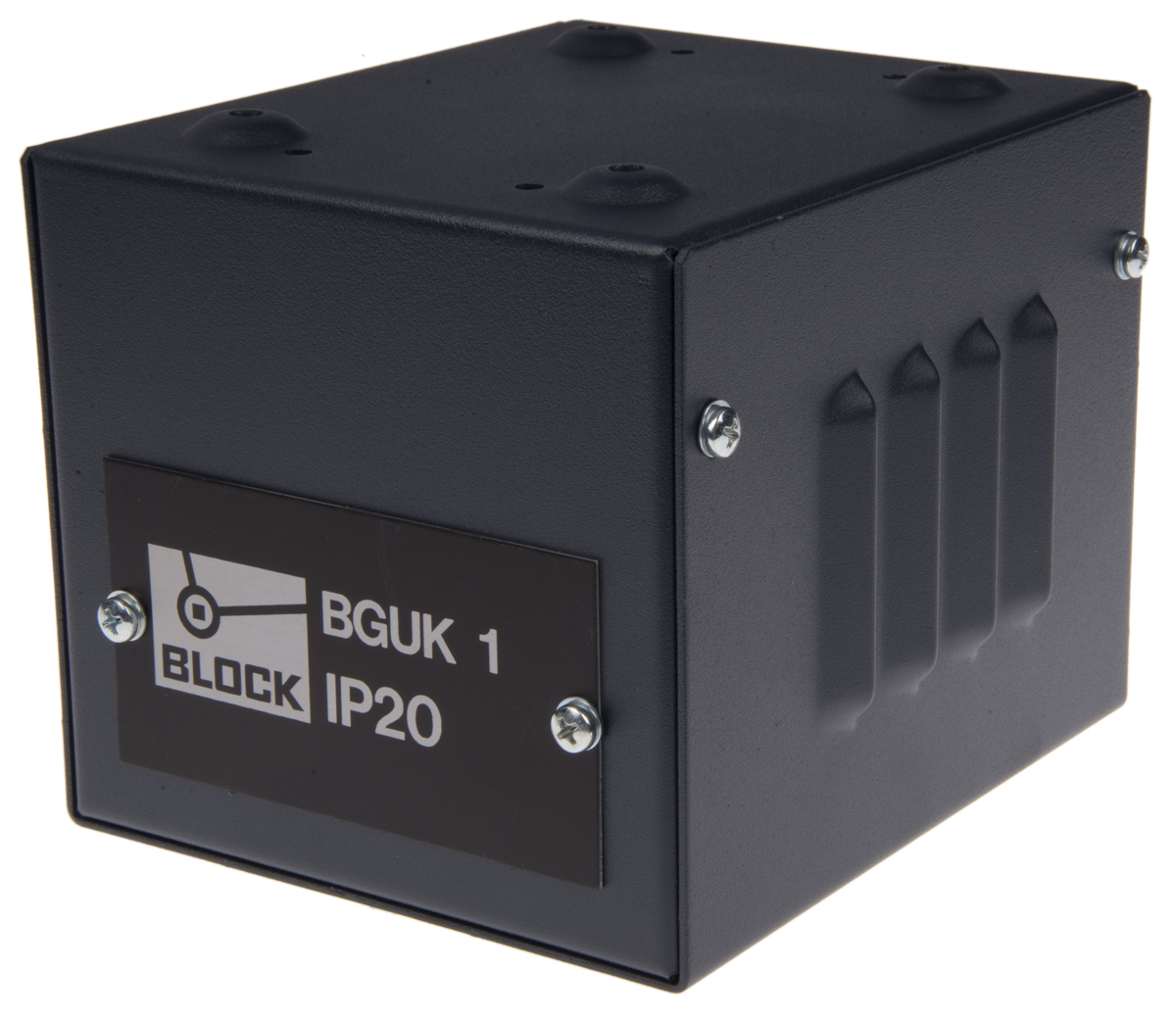 Block Blue Steel Power Supply Case, IP20, 130 x 140 x 170mm