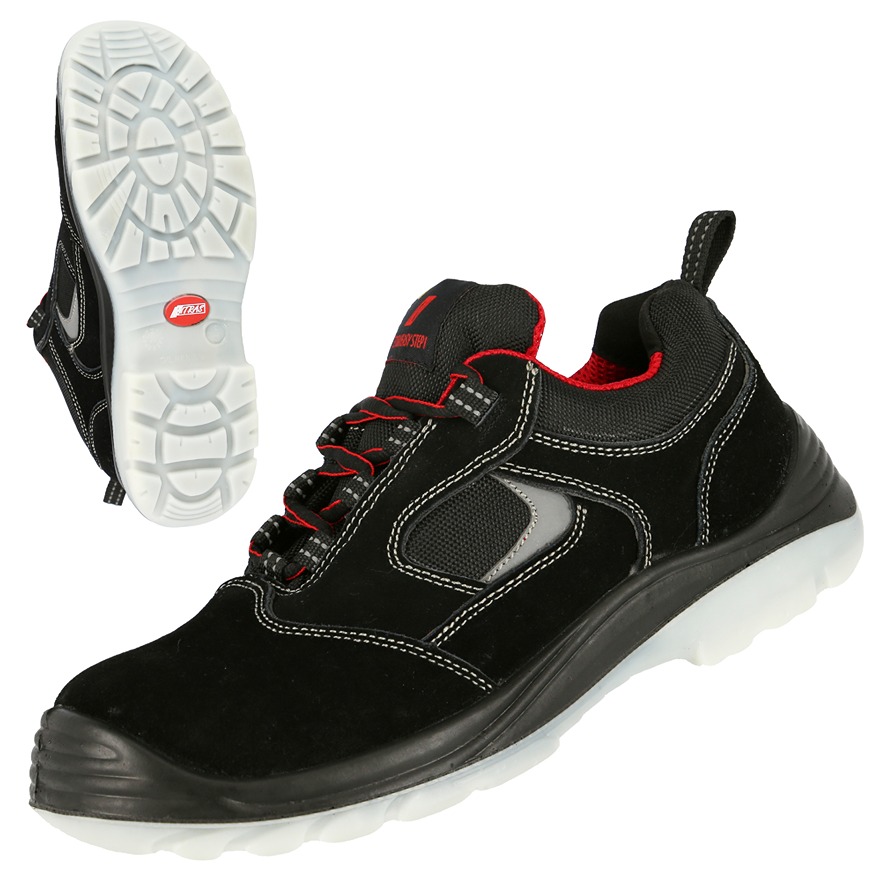 NITRAS SAFETY Easy Step Men's Black Fibreglass Toe Capped Safety Shoes, UK 12, EU 47