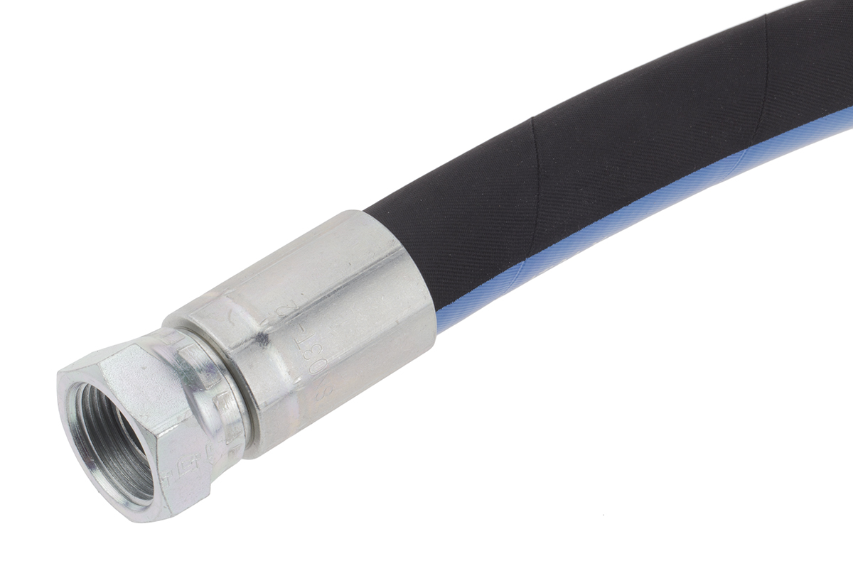 RS PRO 1958mm Synthetic Rubber Hydraulic Hose Assembly, 330bar Max Pressure