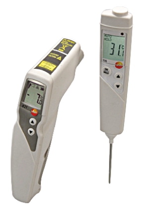 Testo 831 + 106 Kit Infrared Thermometer, -30°C Min, +210°C Max, ±1.5 °C Accuracy, °C Measurements