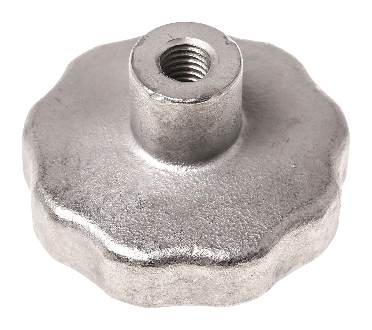 RS PRO Silver Multiple Lobes Clamping Knob, M10, Threaded Hole