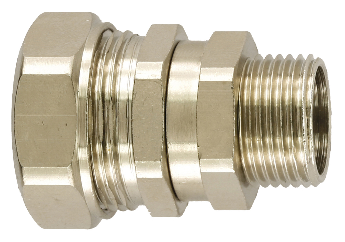 Flexicon Straight, Swivel, Conduit Fitting, 32mm Nominal Size, M32, Nickel Plated Brass IP65 rating