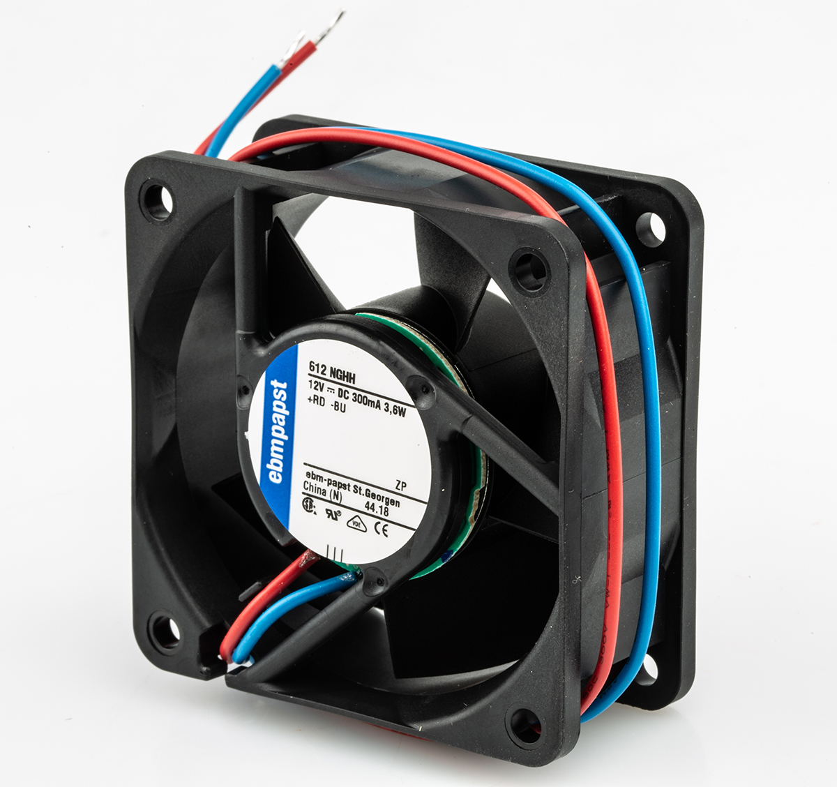 ebm-papst 600 N Series Axial Fan, 12 V dc, DC Operation, 56m³/h, 3.8W, 317mA Max, 60 x 60 x 25mm