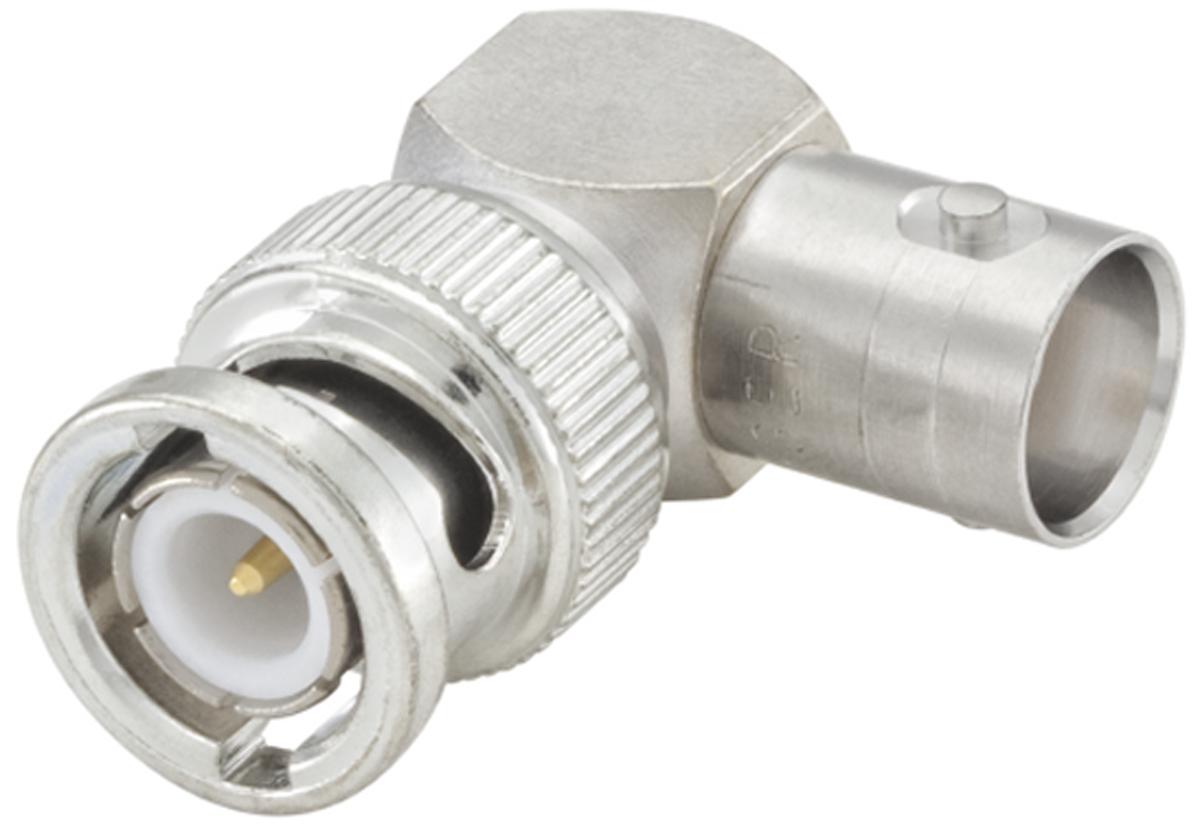 Rosenberger Right Angle 50Ω RF Adapter BNC Plug to BNC Socket 10GHz