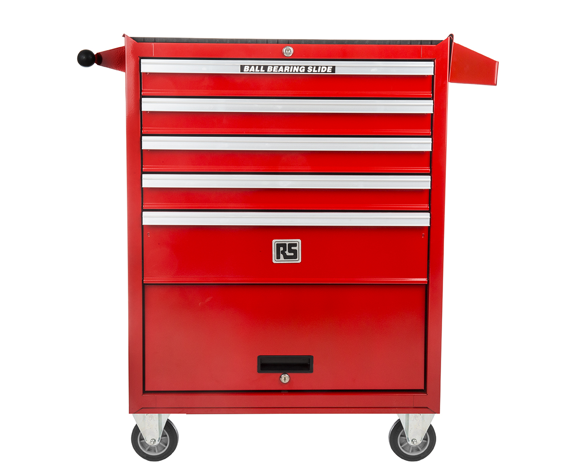 RS PRO 5 Drawer Steel Wheeled Tool Chest