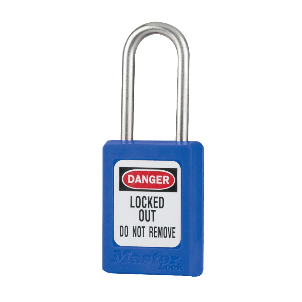 Master Lock Blue 1-Lock Zenex Thermoplastic Safety Lockout Padlock, 5mm Shackle