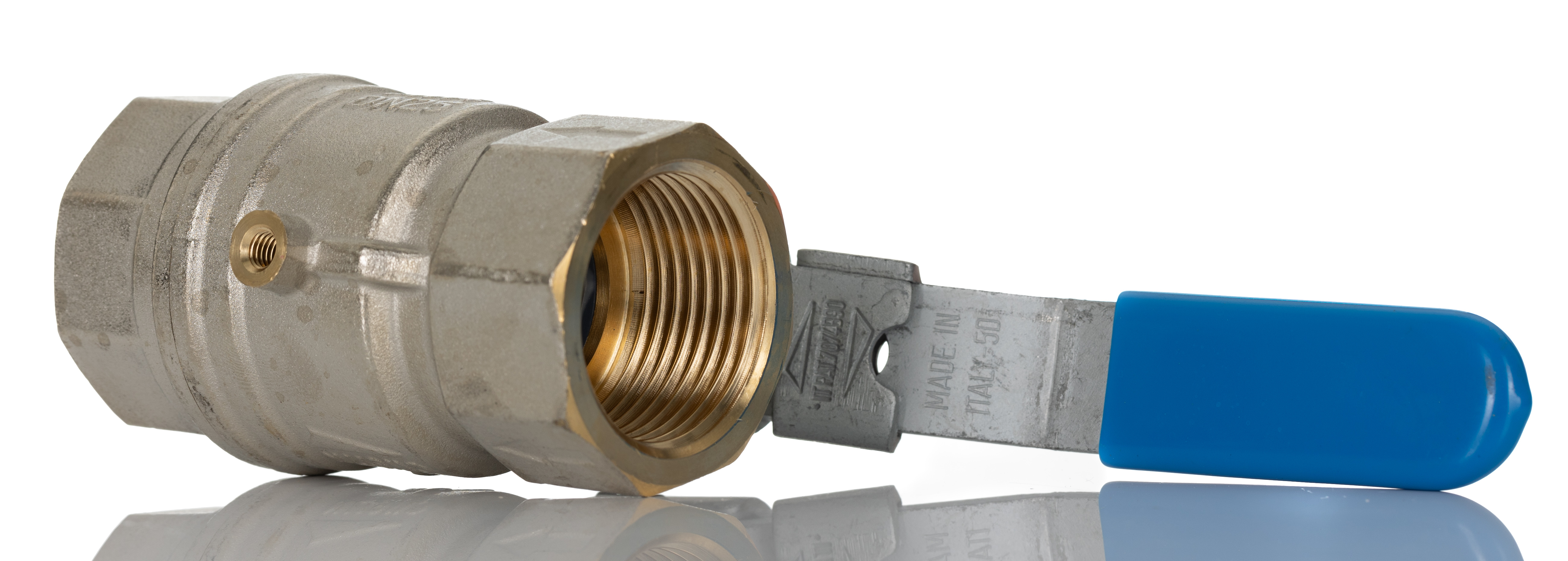 RS PRO Brass Full Bore, 2 Way, Ball Valve, Threaded, BSP 1in, 14bar Operating Pressure