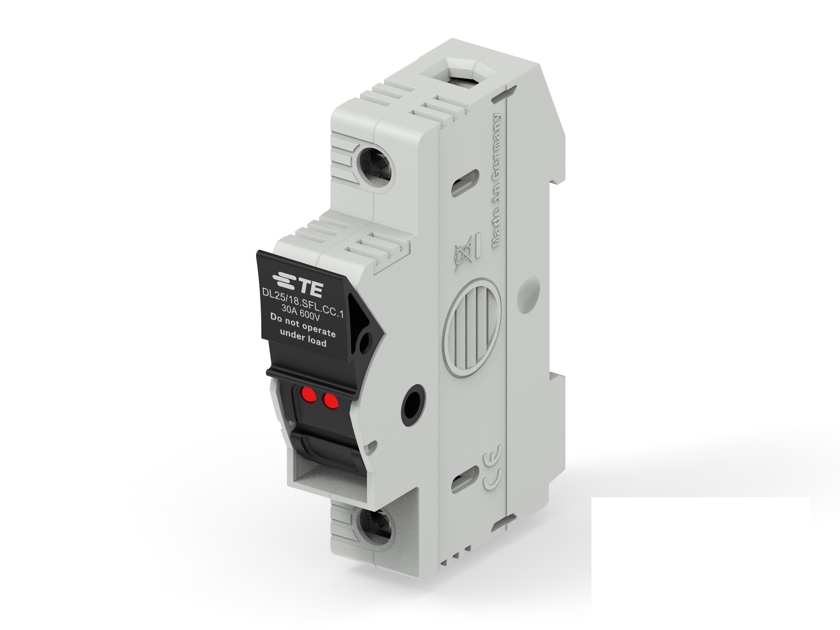 TE Connectivity 30A Fuse Holder for 10 x 38mm Fuse, 1P, 600V