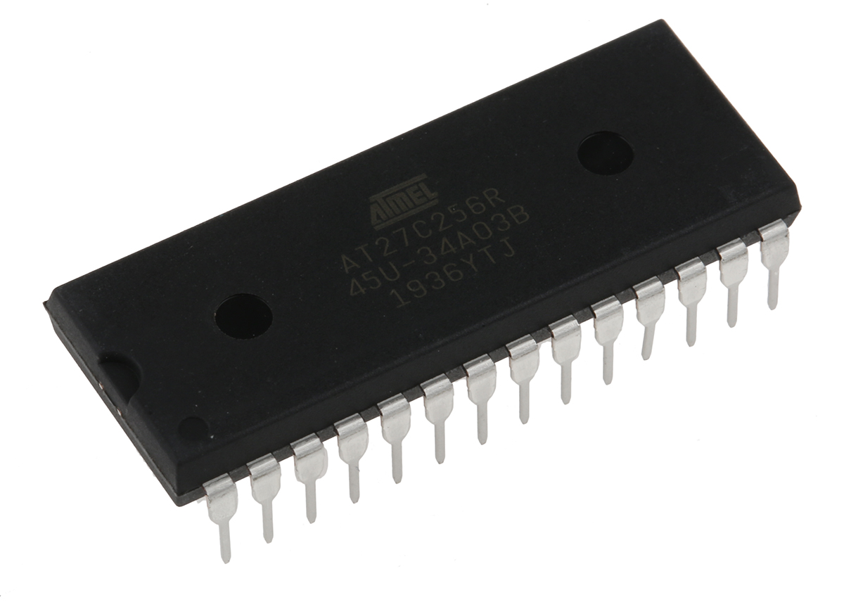 Microchip 256kbit EPROM 28-Pin PDIP, AT27C256R-45PU