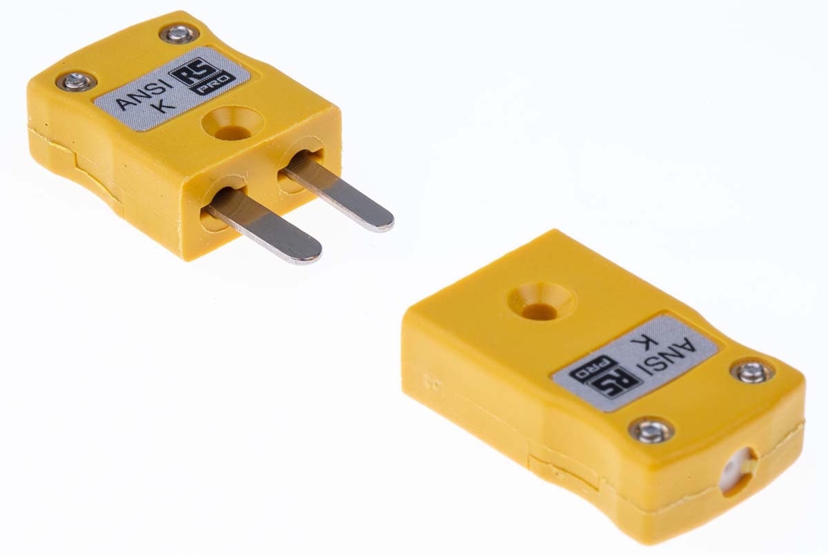 RS PRO Miniature Thermocouple Connector for Use with Type K Thermocouple, 4mm Probe, ANSI, RoHS Compliant Standard