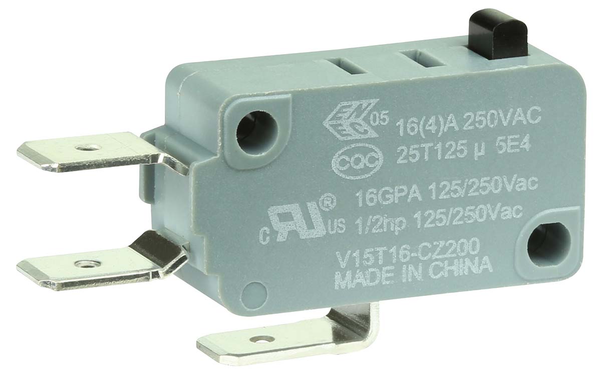 Honeywell Pin Plunger Micro Switch, Quick Connect Terminal, 22 A, SP-CO, IP00