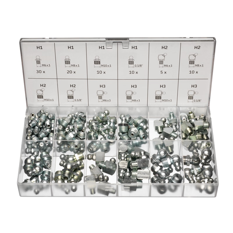 SKF Grease Nipple Kit Contains 120 Grease Fittings