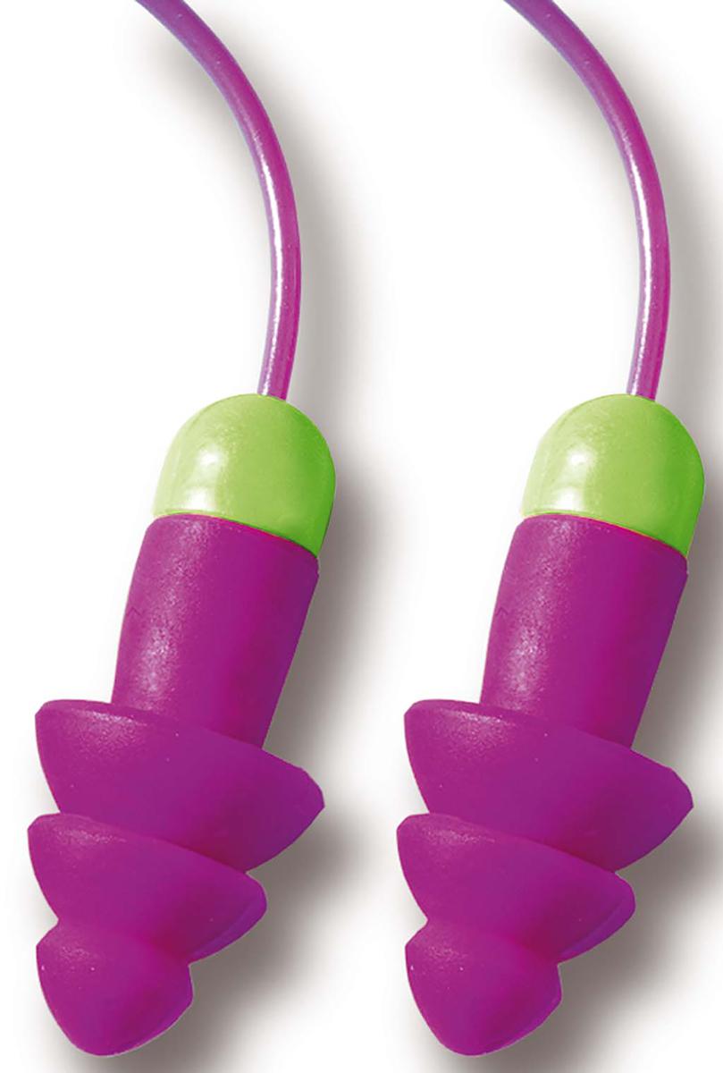 Moldex Rockets® Cord Series Purple Reusable Corded Ear Plugs, 29dB Rated, 50 Pairs