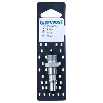 PREVOST Male Pneumatic Quick Connect Coupling, G 1/4 Male Male Thread