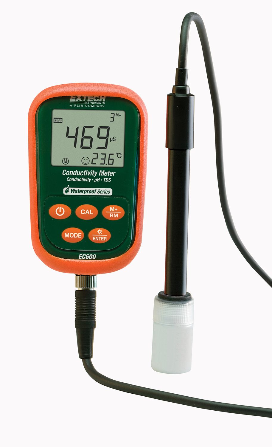 Extech EC600 pH Meter, ±0.02pH Accuracy, 0.01pH Resolution, 19.99pH Max, 100 °C Max
