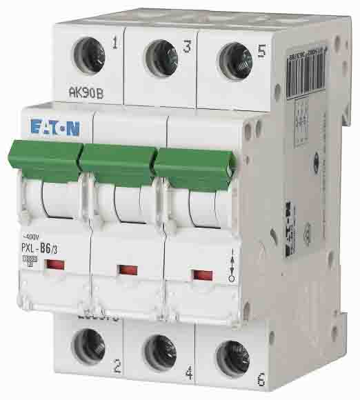 Eaton xPole PXL, S200 MCB, 3P, 6A Curve C, 400V AC, 48V DC, 10 kA Breaking Capacity