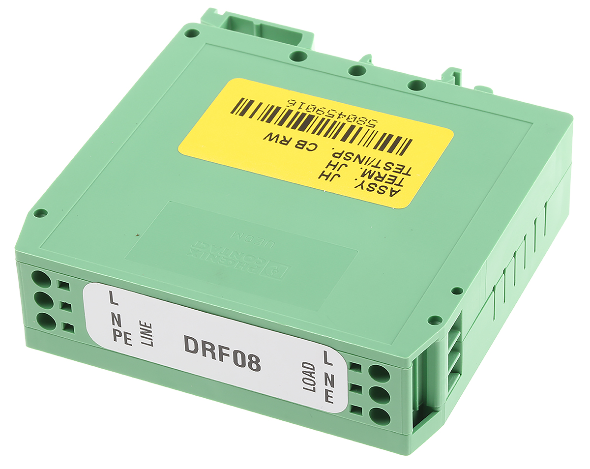 Deltron, DRF 8A 250 V ac 440Hz, DIN Rail EMI Filter, Screw, Single Phase