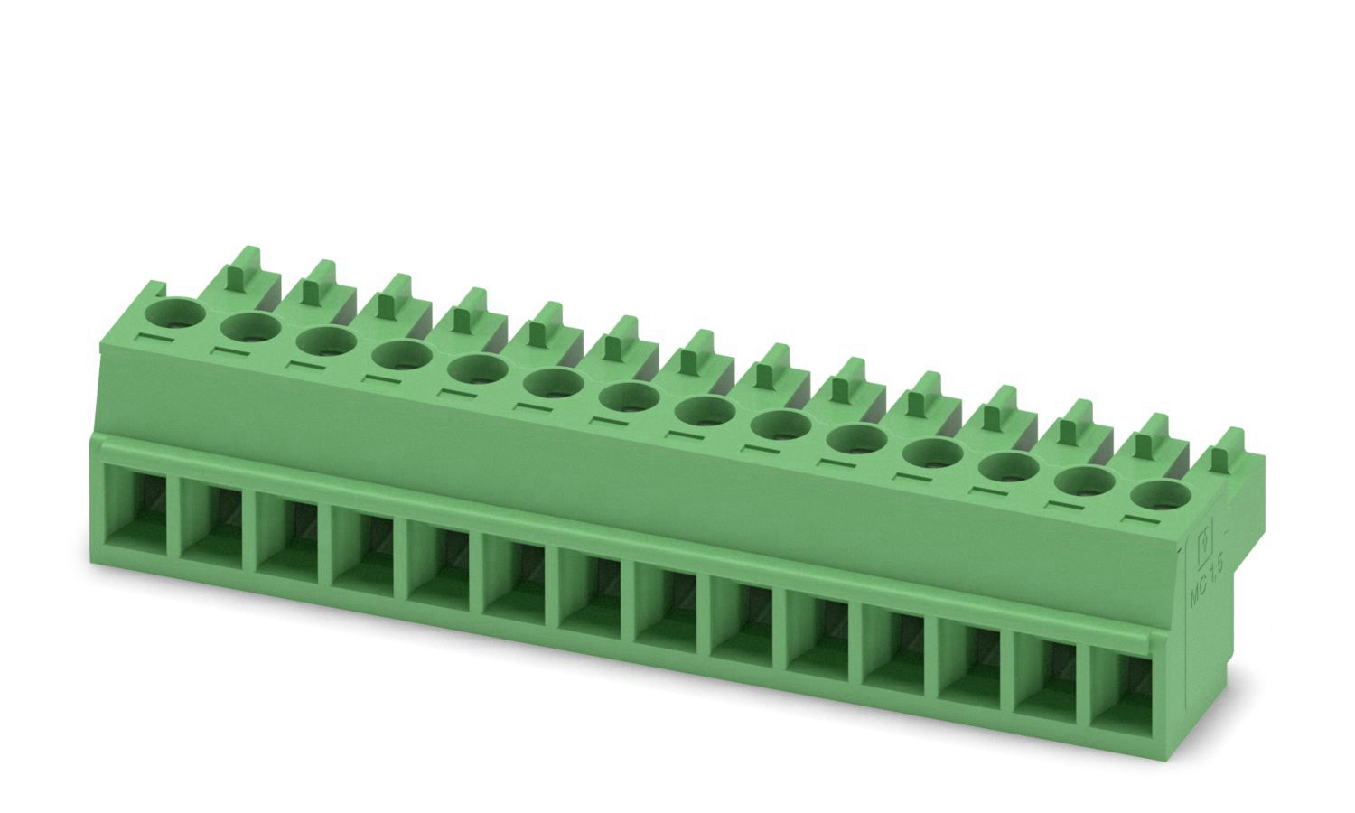 Phoenix Contact, 3.81mm Pitch, MC 1.5/14-ST-3.81, 14 Way, , Pluggable Terminal Block, Plug, Cable Mount, Screw